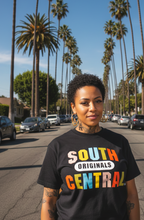 Load image into Gallery viewer, South Central Originals Multi-Color Logo Tee (Black)