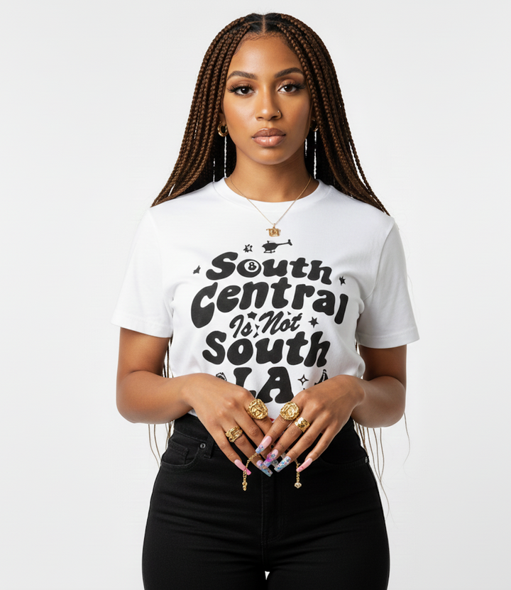 South Central Is Not South LA Statement Tee (White)