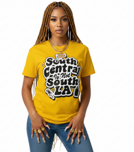 Load image into Gallery viewer, South Central Is Not South LA Statement Tee (Yellow)
