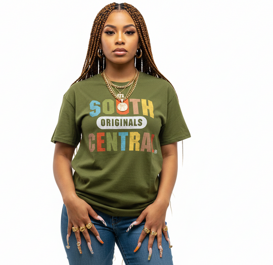 South Central Originals Multi-Color Logo Tee (Olive)