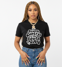 Load image into Gallery viewer, South Central Is Not South LA Statement Tee (Black)
