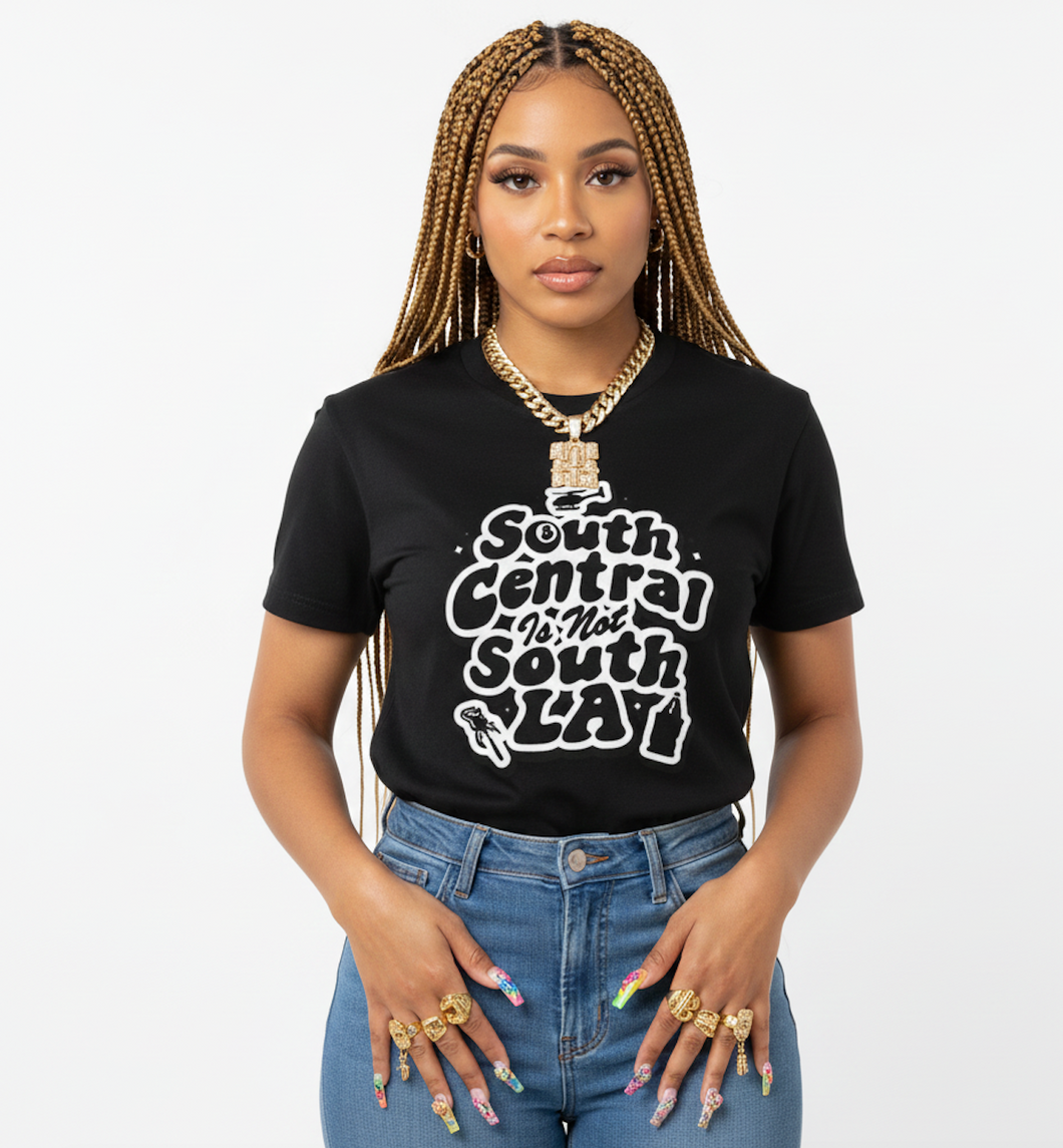 South Central Is Not South LA Statement Tee (Black)